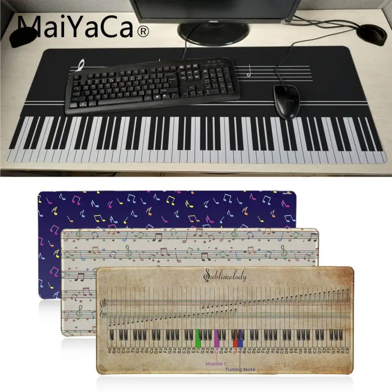 

MaiYaCa Vintage Piano notes Laptop Gaming Mousepad Big Promotion Russia gaming mouse pad xl Keyboard Laptop PC notebook desk pad