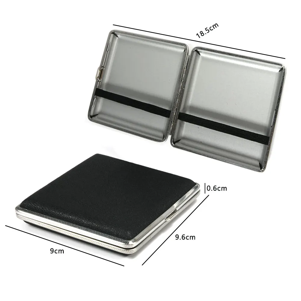 1 шт. кожаные сигареты с двойным открытием чехлы для сигарет на 20 палочек из