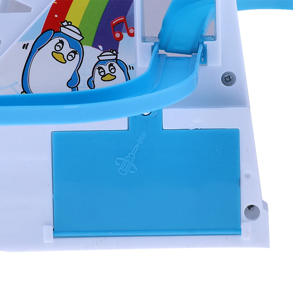 

Blue Penguin Light Music Electric Climb Stairs Track Toy Kids Birthday Gifts