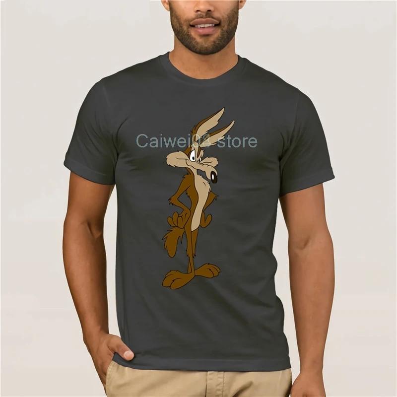 Новинка Wiley Coyote футболка для мужчин Looney Tunes Road Runner с мультипликационным принтом