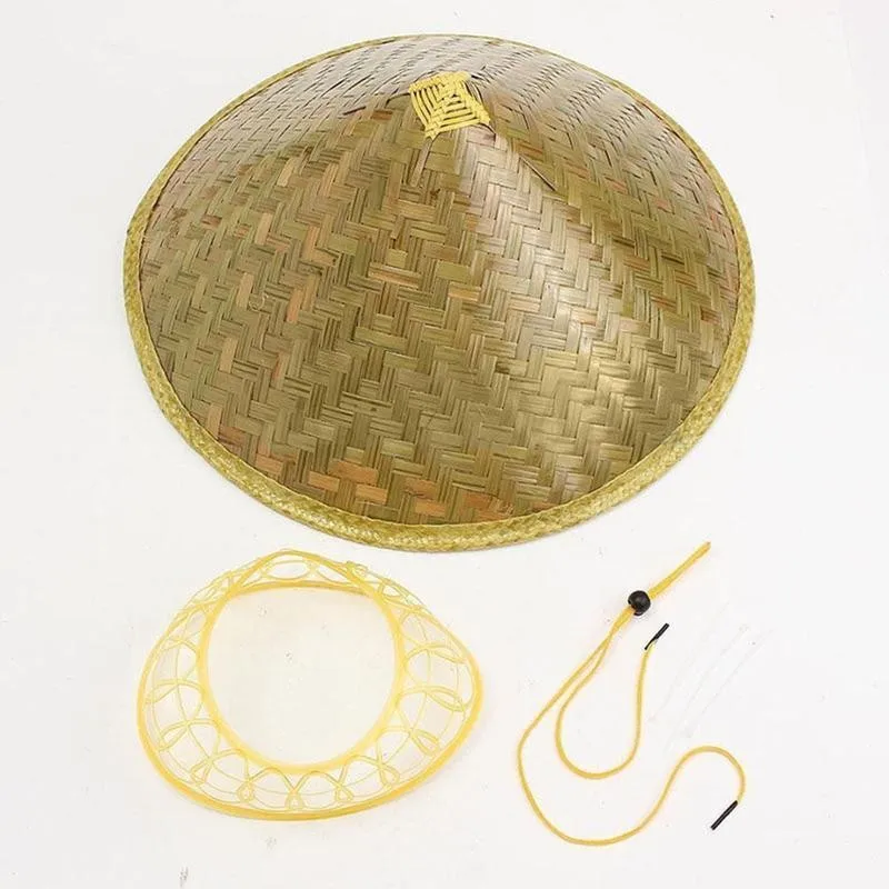 Бамбуковая Шляпа в китайском стиле плетеная Соломенная Панама ручной работы