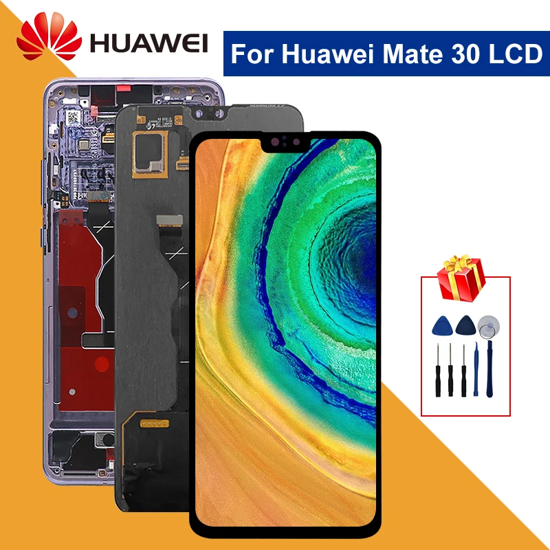 

6,53 "оригинал для HUAWEI Mate 30 ЖК TAS-L09 экран сенсорный дигитайзер Запасные части для Mate 30 TAS-L29 TAS-AL00 дисплей
