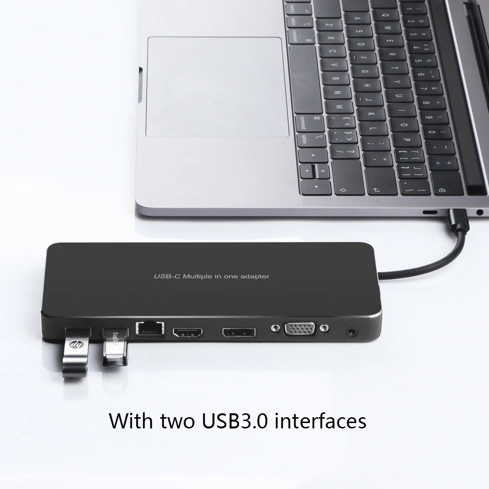 9 в 1 USB C концентратор тип-c для аудио VGA DP HDMI RJ45 Vision USB3.0 9 в 1 удлинитель концентратор конвертер док-станция для Macbook S8 Dex