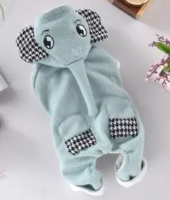 Милый клетчатый такса костюм зеленый розовый одежда для собак худи для щенка пальто с мехом той терьер животное кошка Комбинезон поставки - Цвет: Green Jumpsuit