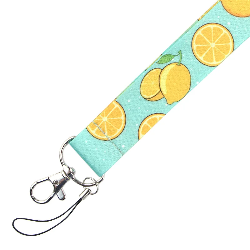 Homegaga Lemon Print Lanyard Cartoon Fruit Lanyards for Keys Phone Original ID Badge Holder Neck Strap Hang Rope D2446 | Дом и сад