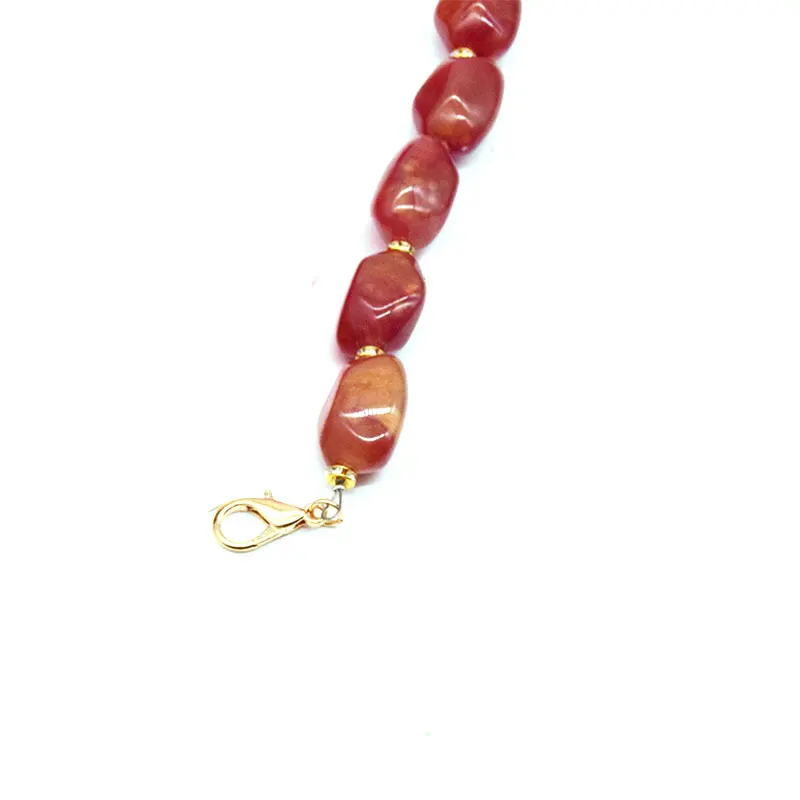 

Long 30cm Resin Purse Chain Strap Handle Handle Replacement For Handbag Shoulder Bag 5 Color Fashion Lady Colored Stone Bag Belt