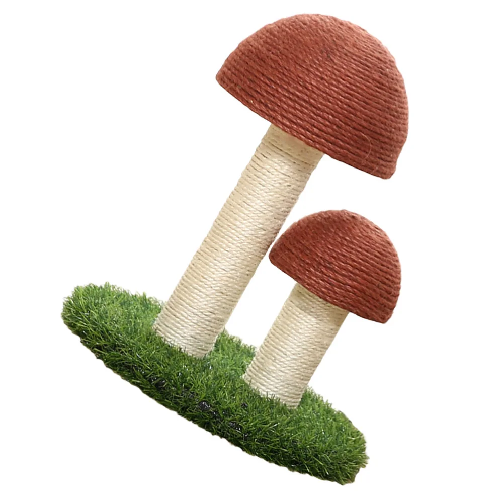

Pet Cat Scratching Post Mushroom Shape Sisal Board Scratcher Plaything