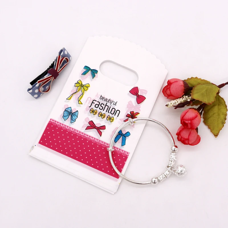 Пластиковые пакеты для покупок с цветной печатью 100 шт. пластиковые ювелирных