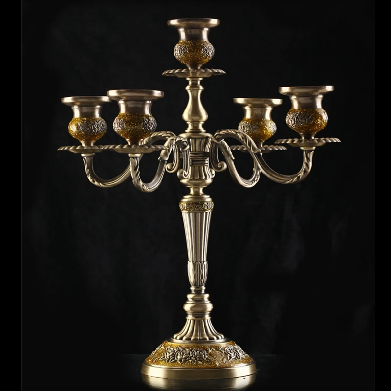 Винтажный металлический подсвечник свадебное украшение центральные части стола