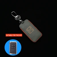 new styles automotive key cover leather protective cover with 4 buttons for renault clio logan megane 2 3 koleos scenery card