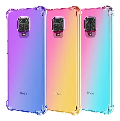 Для Xiaomi Redmi Note 9S Чехол Мягкий ТПУ чехол накладка градиентного прозрачный защитный