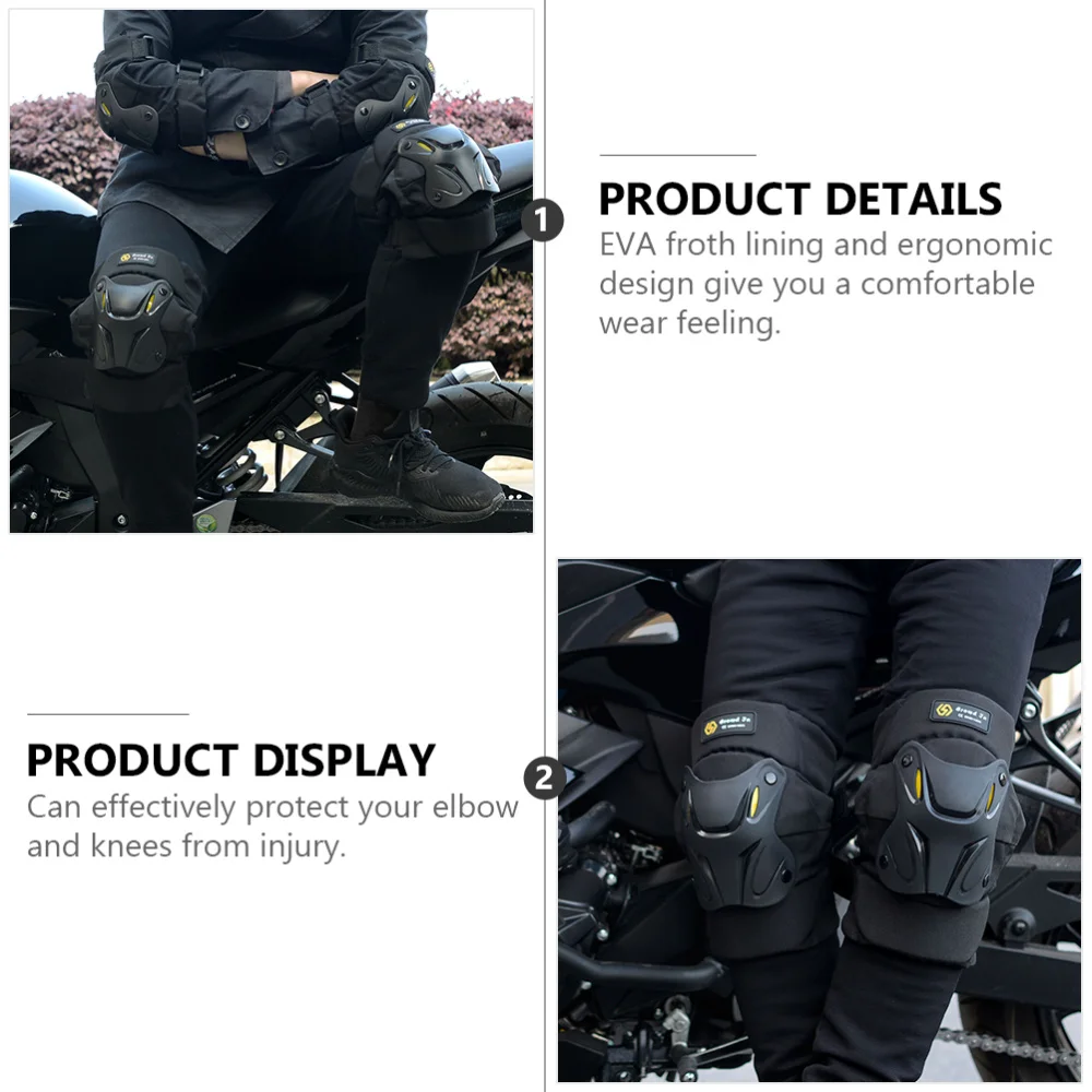 

4pcs Knee Elbow Pad Motorcycle Guard Knee Protector Support Knee Protect Gear