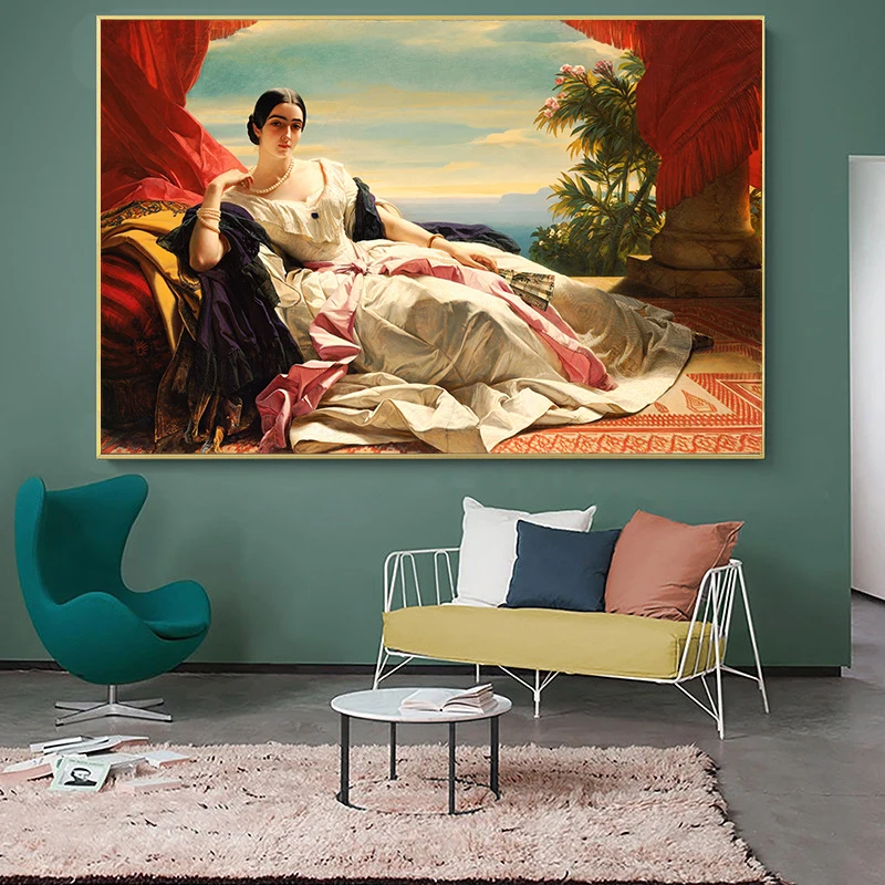 

Всемирно известная картина портрет Леонилла постер с принцессой холст для живописи Wall Art плакат и принты для Декор в гостиную