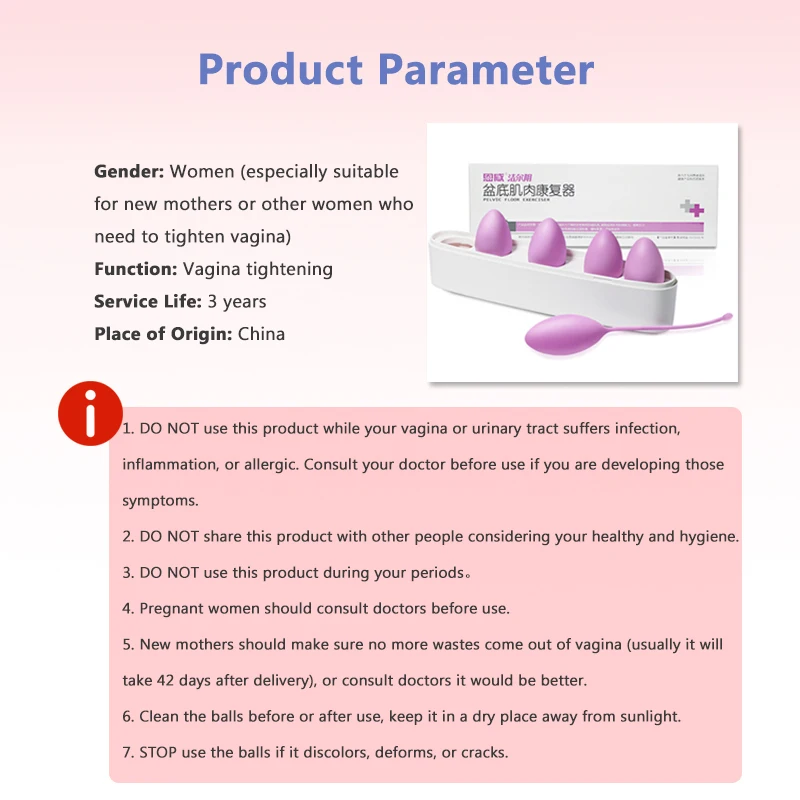 5 шт./компл. Премиум Кегель Шары Набор для упражнений Женский медицинский