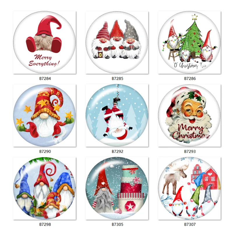 Подарки гномам на рождественскую елку Санта Клаус 18 мм кнопки ювелирные изделия