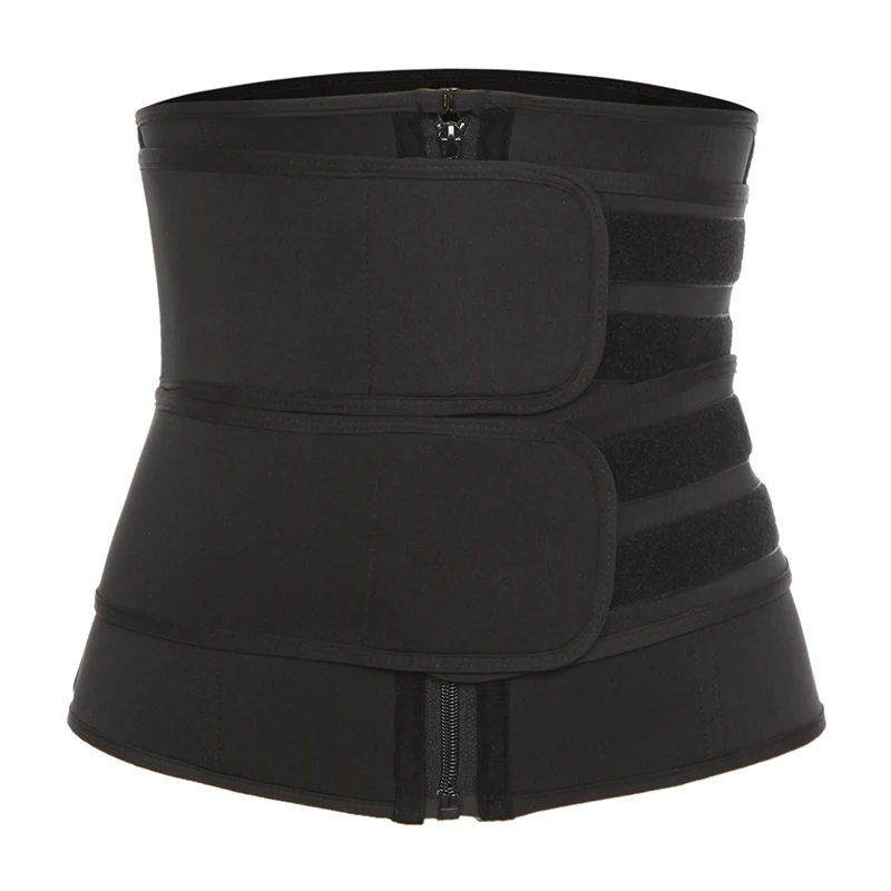 Double Velcro Black VASLANDA Женский фитнес пояс для похудения коррекция фигуры, тренировка для талии Корректирующее белье тренировка бег тренировка моделирующий ремень - Цвет: Double Velcro Black