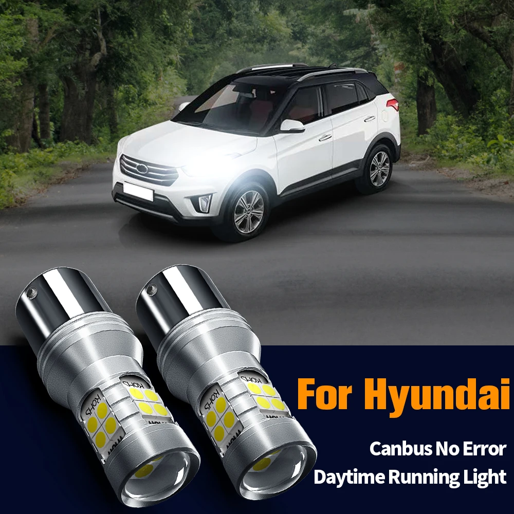 

2pcs LED Daytime Running Light DRL Bulb Lamp Canbus No Error P21W BA15S 1156 For Hyundai Creta 2016 2017 2018 2019