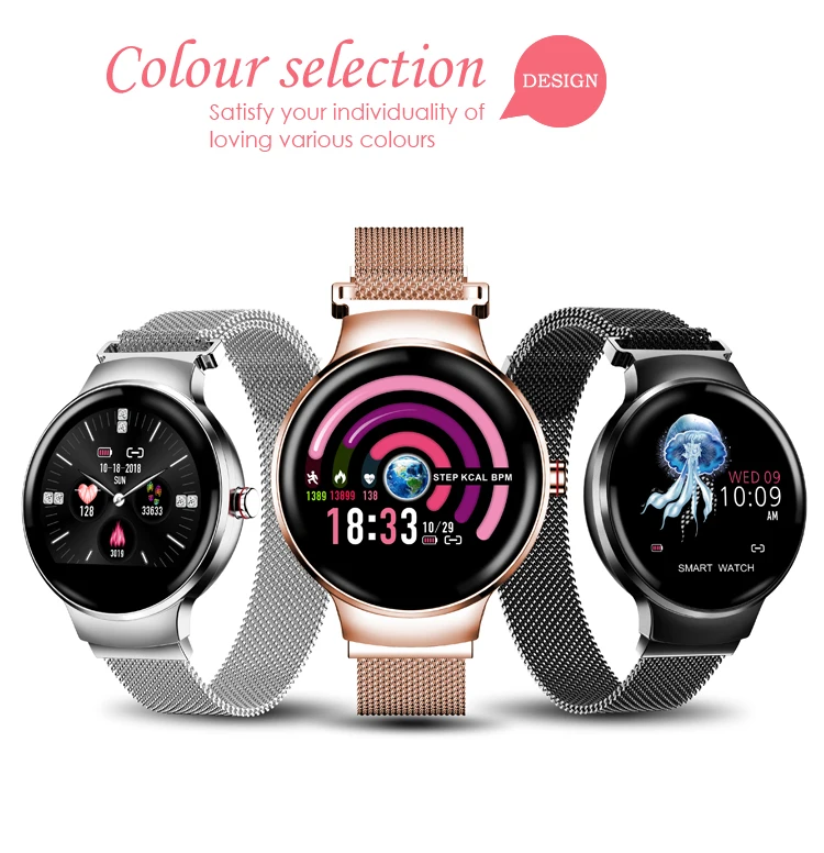 H5 Smart Watch Women Android Watch Fashion Fitness Bracelet Smartwatch with Heart Rate Blood Pressure Monitor Smart Wristband
