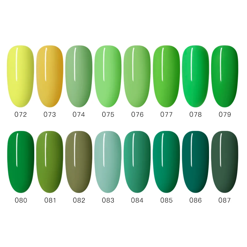 Встречаются по всей 7 мл Цветной Гель-лак для ногтей зеленого цвета серии гель