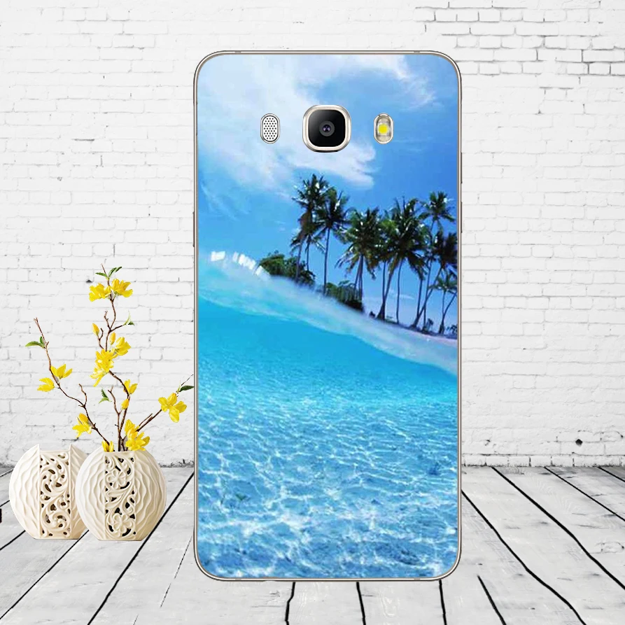 2 Летний пляж на закате на море пальмы чехол с елкой Крышка для samsung Galaxy a3 a5 A6 A8 j3 j5 j7 - Цвет: 2