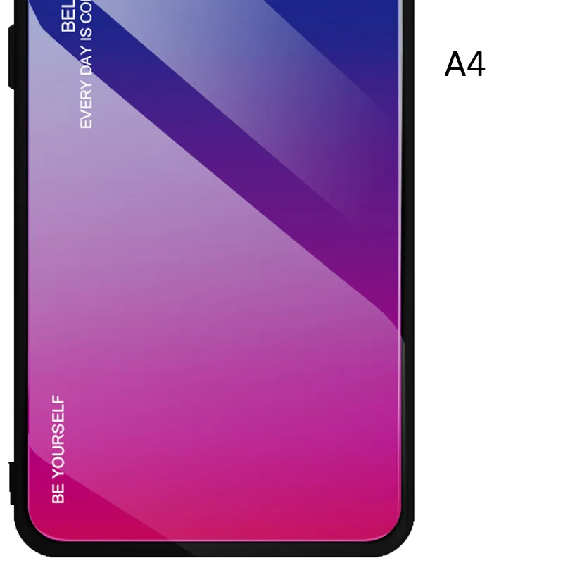 A4 Чехол из закаленного стекла с градиентом из углеродного волокна для Xiaomi Redmi Note 8 Pro 8T - Цвет: A4