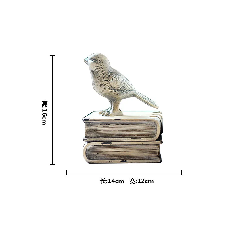 

Vintage Resin Bird Bookend for Shelves Book Holder Stand Magazine Organizer Decoration Home Office Accessories Ornaments Gift