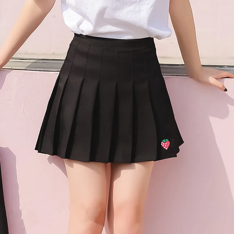 Korean Plus Size Tennis Skirt For Badminton Girls Pleated Skirt High Waist A Word Short Dress With Shorts Cheerleading Uniform