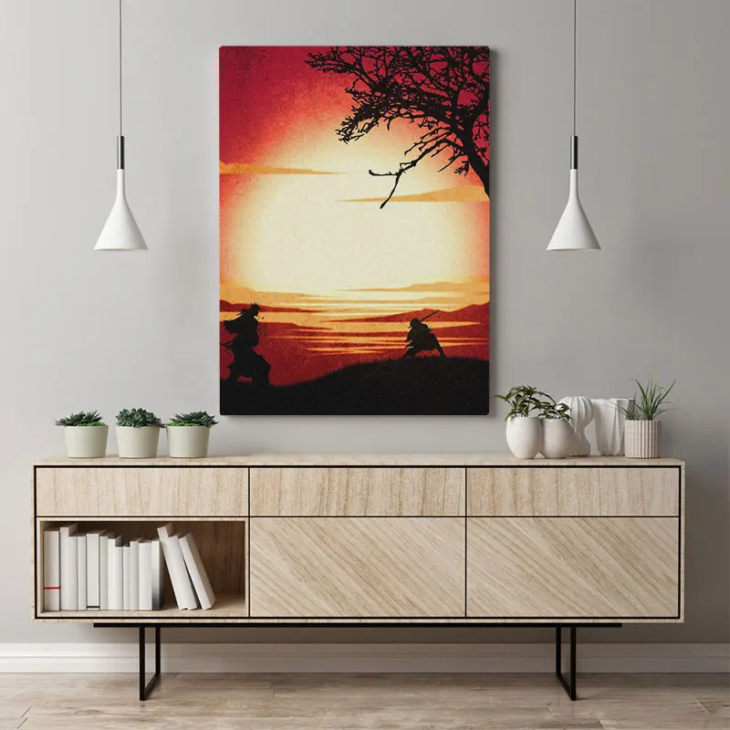 Постер манга Самурай хамплоо холст художественное украшение на стену принты для