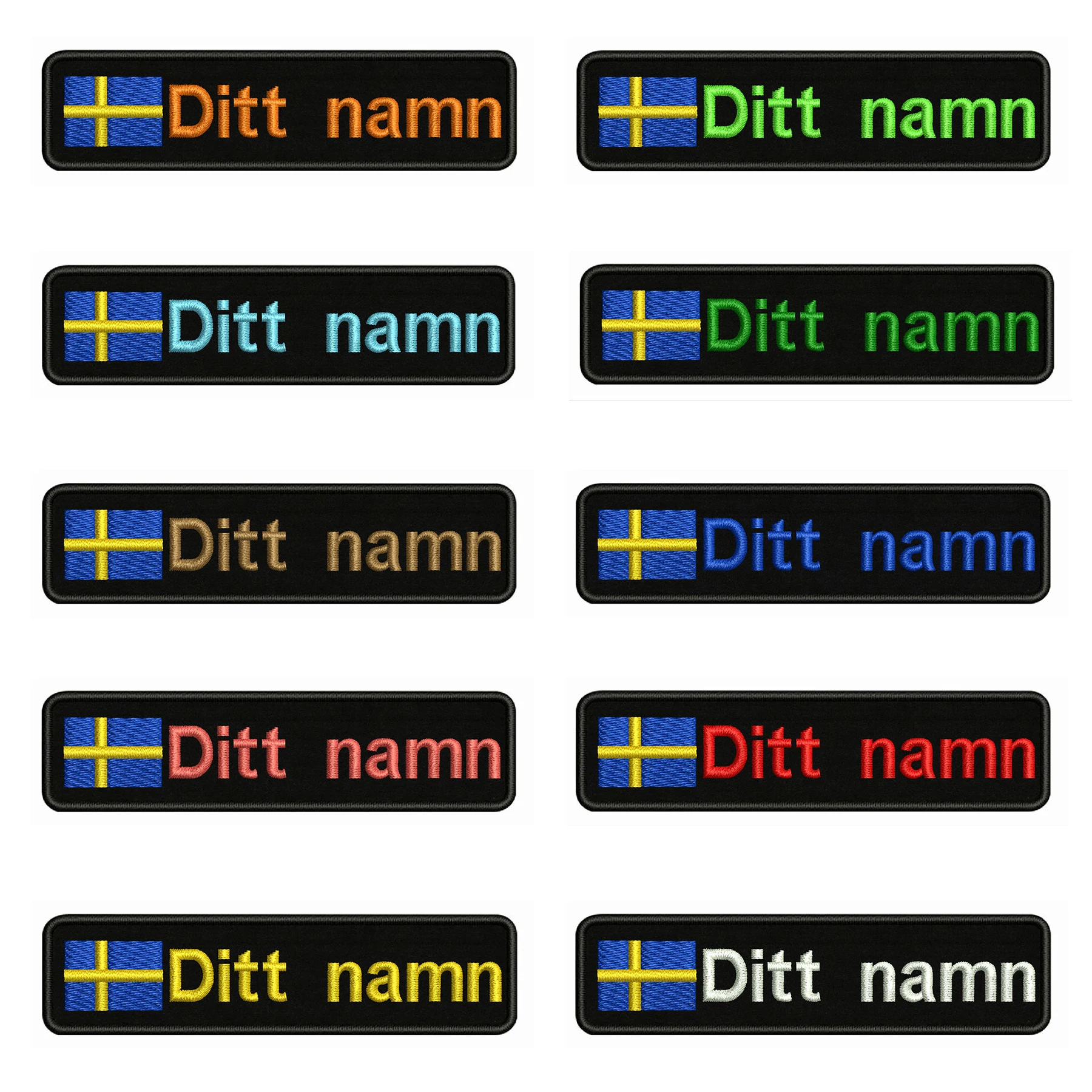 Шведский флаг Швеция 10х2 5 см вышивка пользовательское имя заплатка с текстом