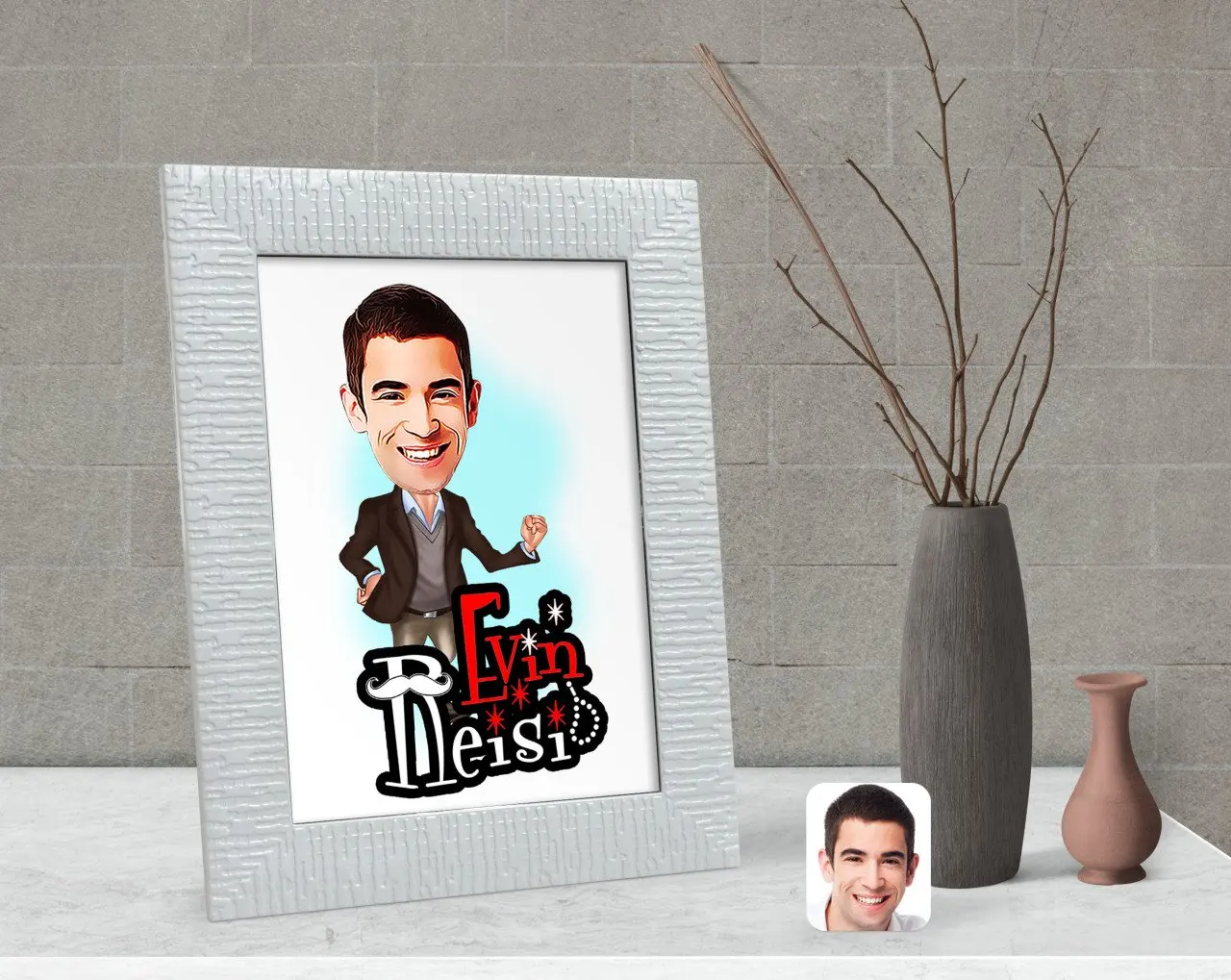 

Personalized House Chieftain Caricature Of Decorative Çerçeve-2