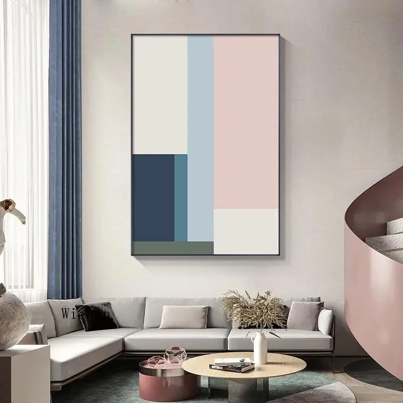 

Modern Minimalist Abstract Geometry Canvas Painting Posters and Print Wall Art Decor Pictures for Living Room Home Decor