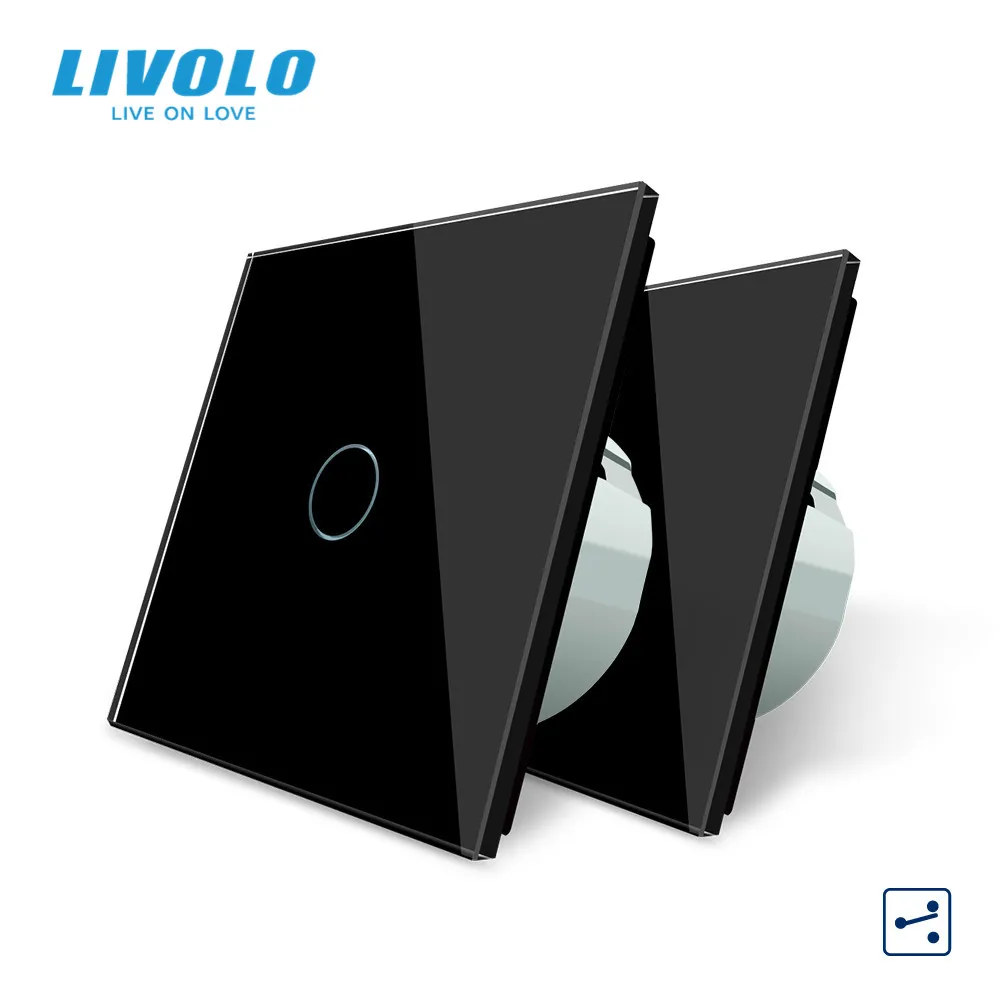 Livolo ЕС стандартный настенный выключатель 2 Way Управление Сенсорный экран