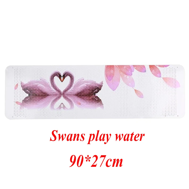Swans play water Новая Домашняя крышка кондиционера Регулируемый, для ветрового стекла кондиционер Baffle щит ветровой направляющей месяц прямой анти-Ветер щит - Цвет: Swans play water