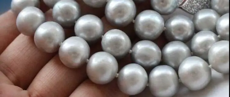 Ожерелье из натурального жемчуга серебро 925 пробы 34 дюйма 9-10 мм