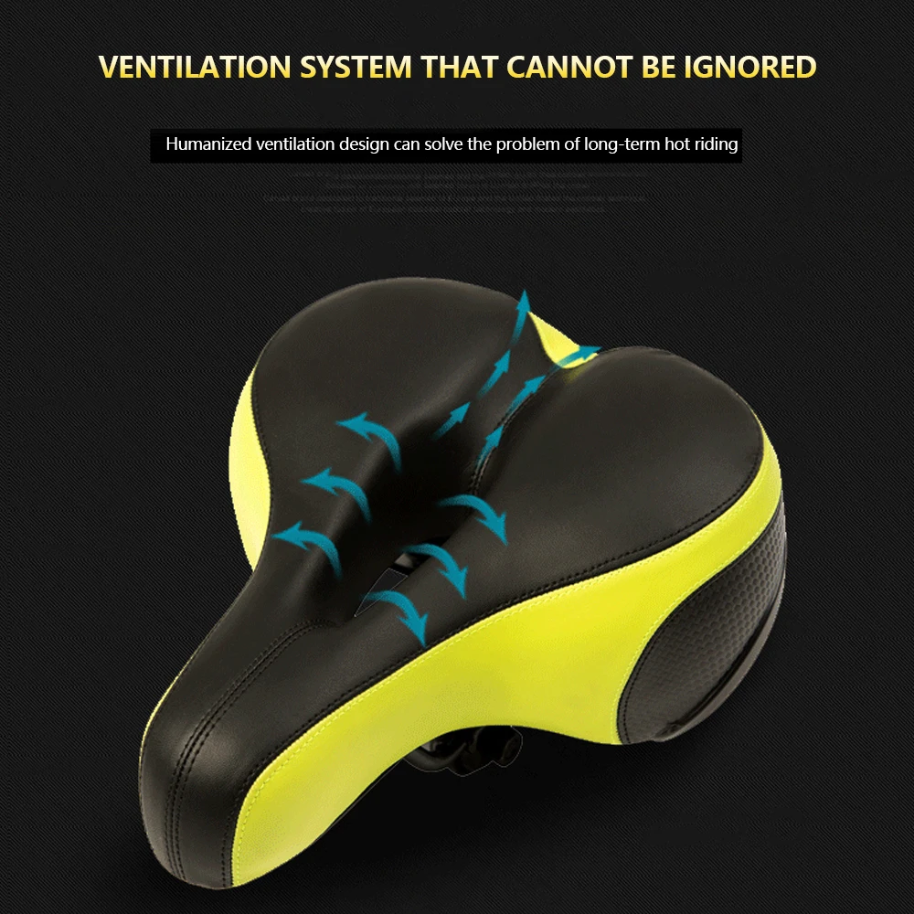 

Bicycle Waterproof Soft Cushion Seat Thickened Breathable Bike Bum Saddle Seat with Reflective Strip Cycling Equipment