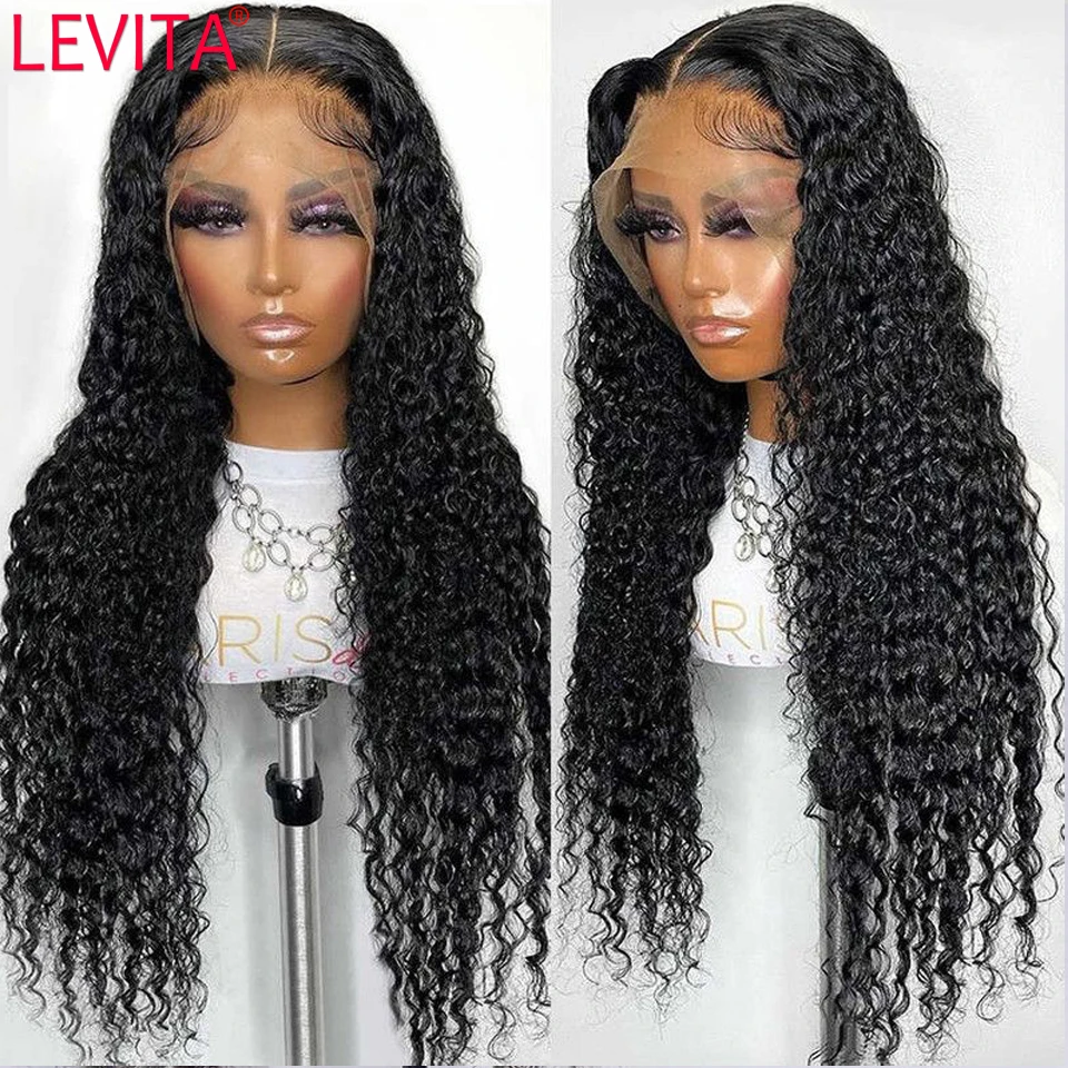 30 Inch Afro Kinky Curly Lace Front Wig Closure Wig Human Hair Wigs Brazilian Deep Curly Lace Frontal Human Hair Wigs For Women