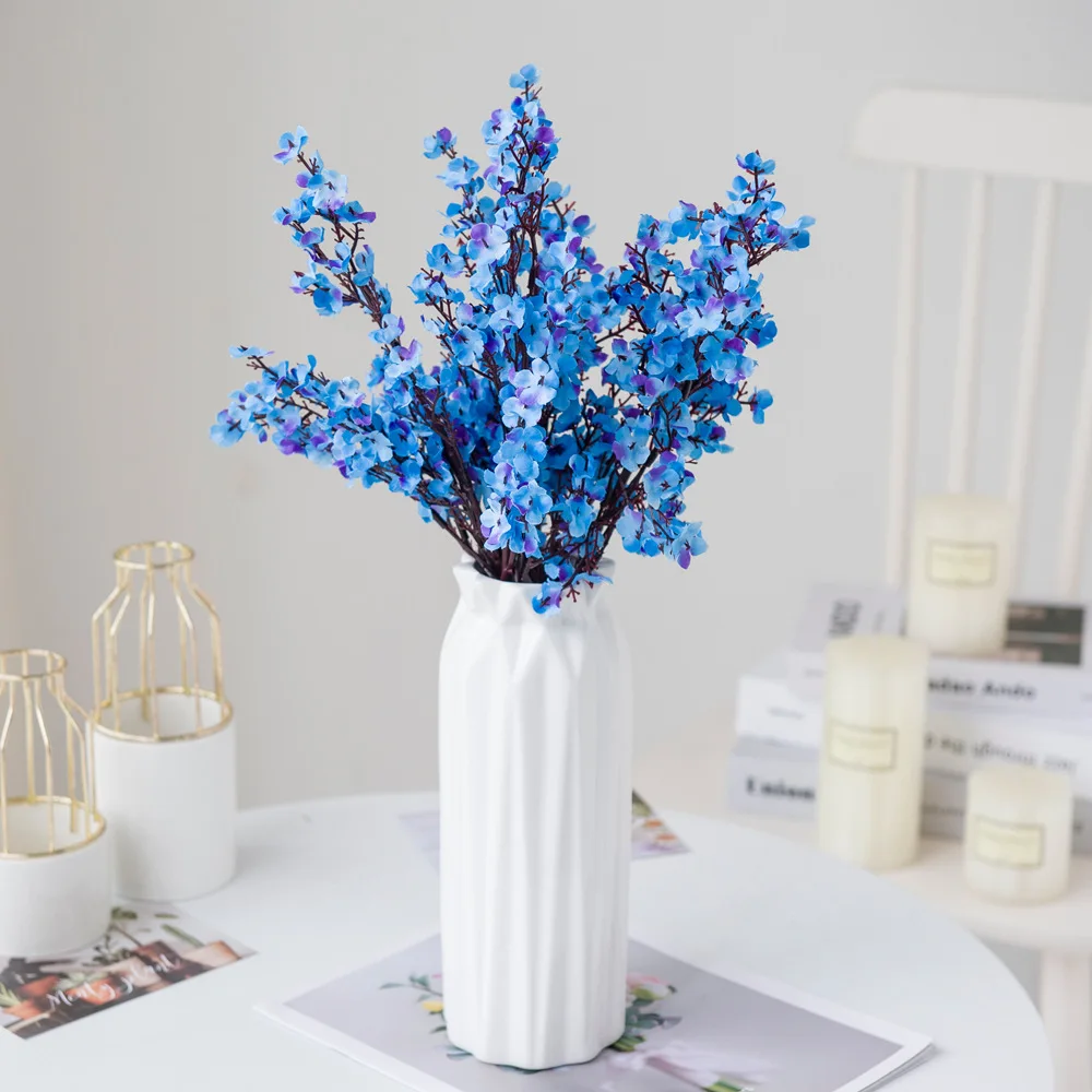 

D Gypsophila Artificial Flowers White Branch High Quality Babies Breath Fake Flowers Long Bouquet Home Wedding Decoration Autumn