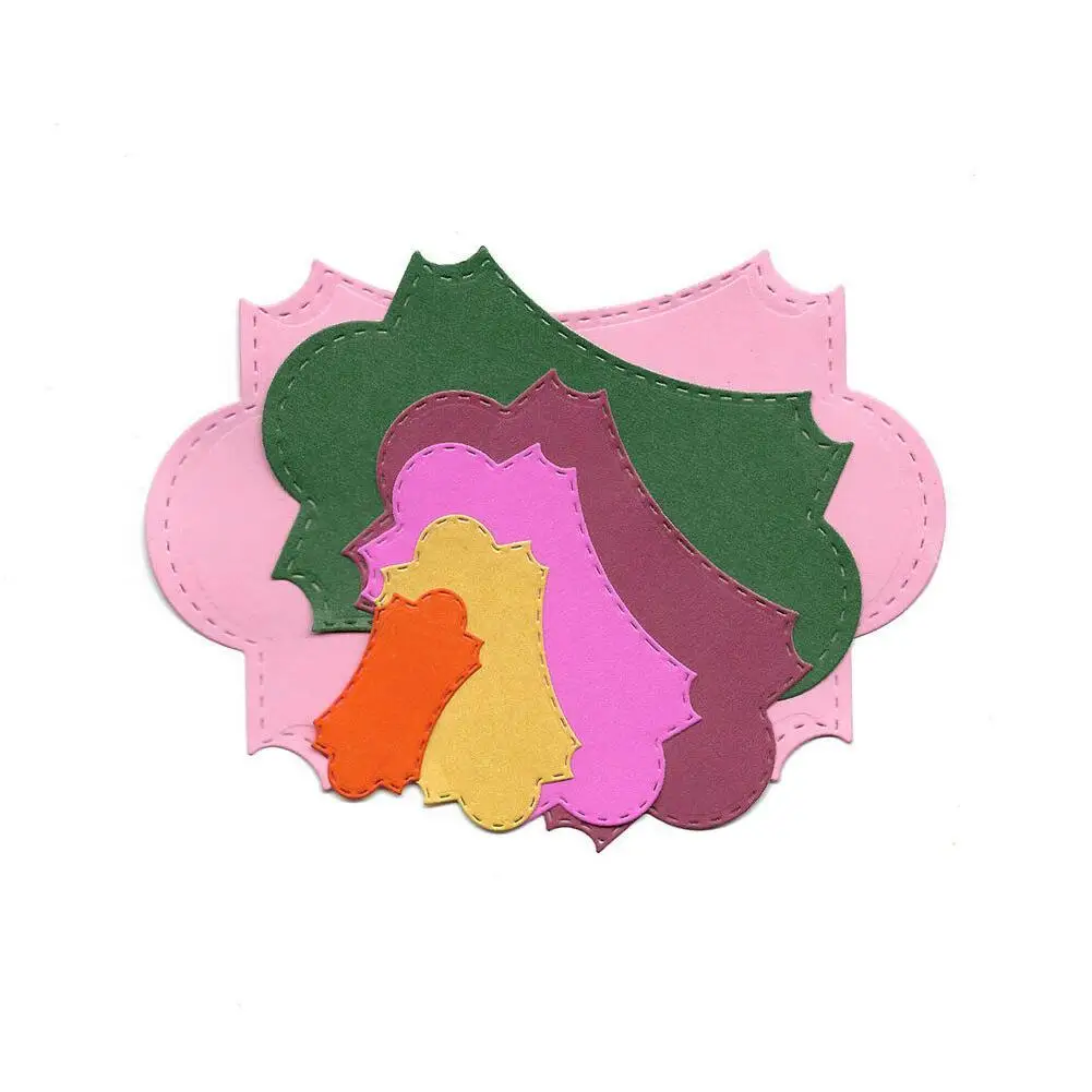 

1PCS Cutting Dies Frame Labels Set Metal Cutting Dies for Fashion Scrapbooking DIY Photo Album Card Making Decorative Stencil