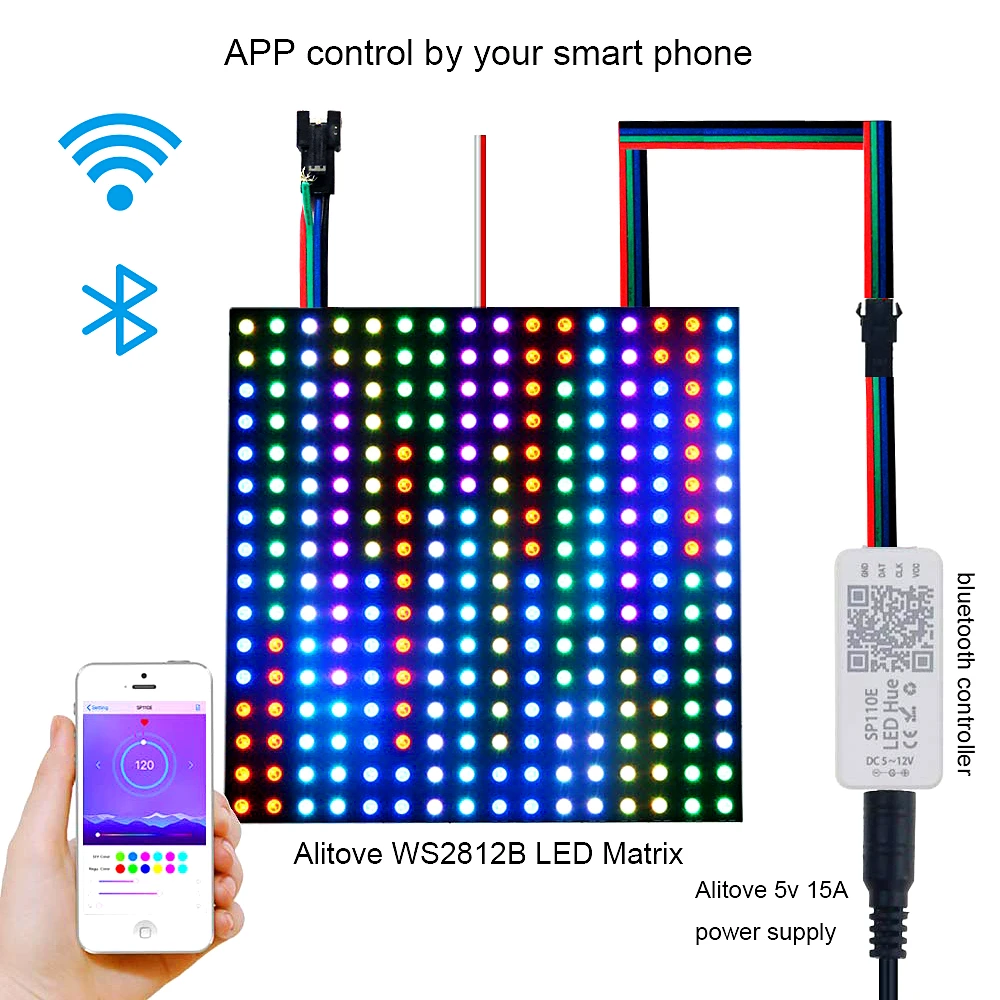 Пиксесветильник контроллер SP110E WS2811 WS2812B светодиодный диммер SK6812 RGB RGBW APA102 WS2801
