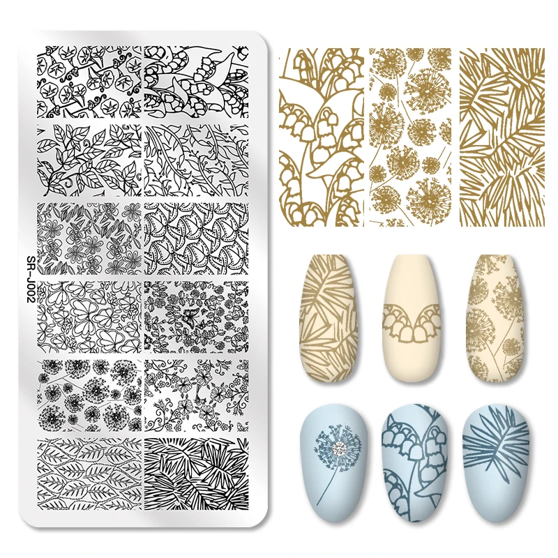 1 шт. кружева цветок животных ногтей штамповки пластины бабочка изображения