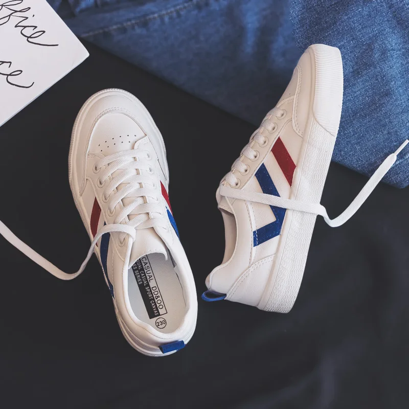 Женские повседневные кожаные туфли Вулканизированная подошва удобная