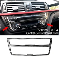 for bmw f30 f34 3 3gt series interior trim real carbon fiber air conditioning cd control panel decoration car accessories