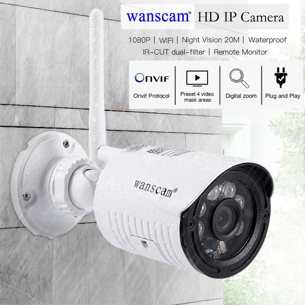 Домашняя солнечная энергетическая система K22 1080P Wi Fi IP Камера H.264 Беспроводной CCTV