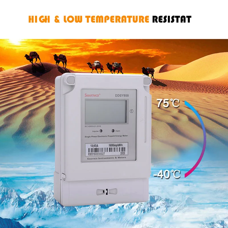 

single phase Prepaid Energy Meter Power Consumption Monitor kWh Meter Wattmeter 220V/240V 50/60Hz