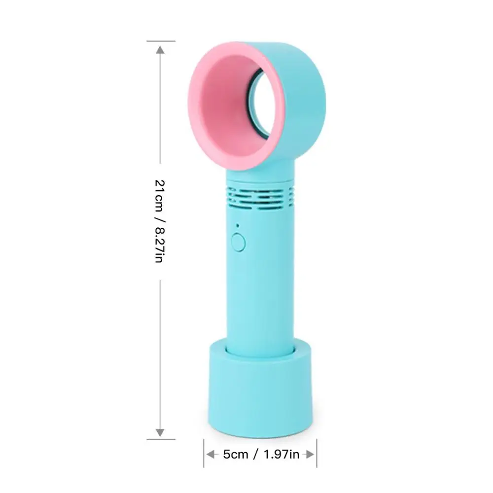 

Electric Bladeless Fan Portable Cordless Usb Charging Mini Handheld Fan Handheld Mini Cooler No Leaf Handy Fan