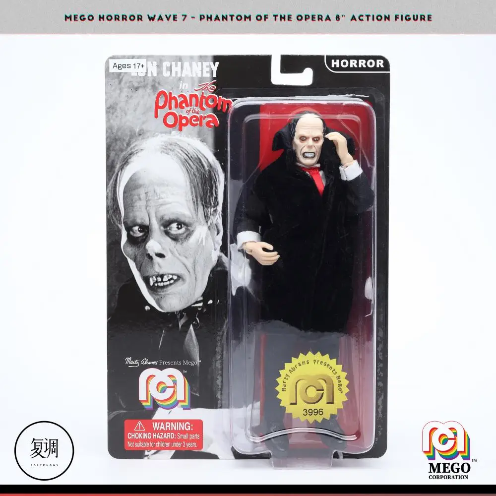 

Mego Phantom Of The Opera Movies And Tv Action Figure 8 Inch Pvc&cloth Collectible Halloween Gift Horror Toys for Boys