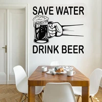 beer mug wall stickers pub bar stickers term quote drink beer save water stickers glass mugs alcohol decals window3778