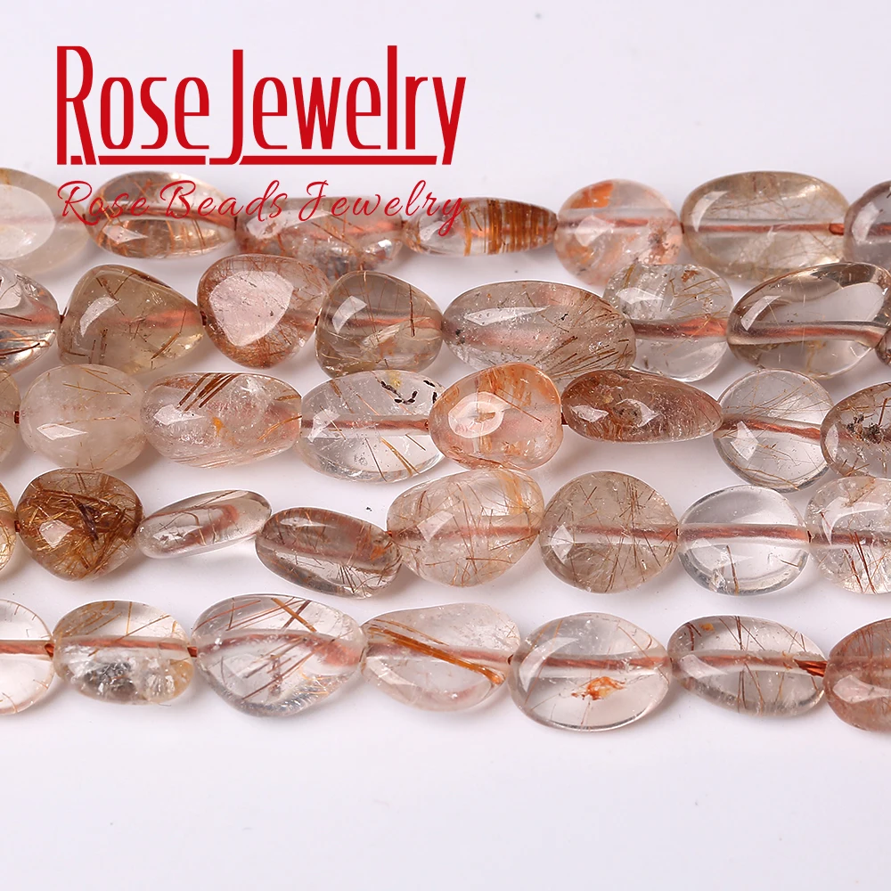 Кварцевое ожерелье из меди и титана 8 10 мм|Бусины| |