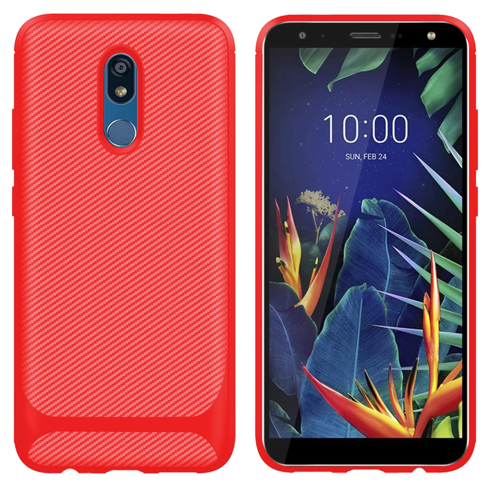 Чехол для телефона LG k 12 Plus K 40 stylo 5 из углеродного волокна ТПУ противоударный
