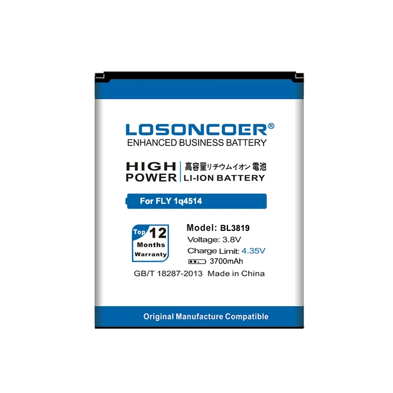 LOSONCOER BL3819 3700 мАч для Fly IQ4514 Quad EVO Tech 4 смартфона | Мобильные телефоны и аксессуары
